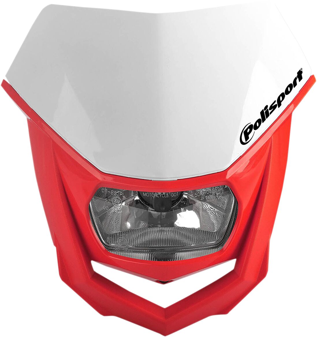 Hovedlys, Halo Halogen Headlight Approved 12V/35/5W Red — Polisport 20011308