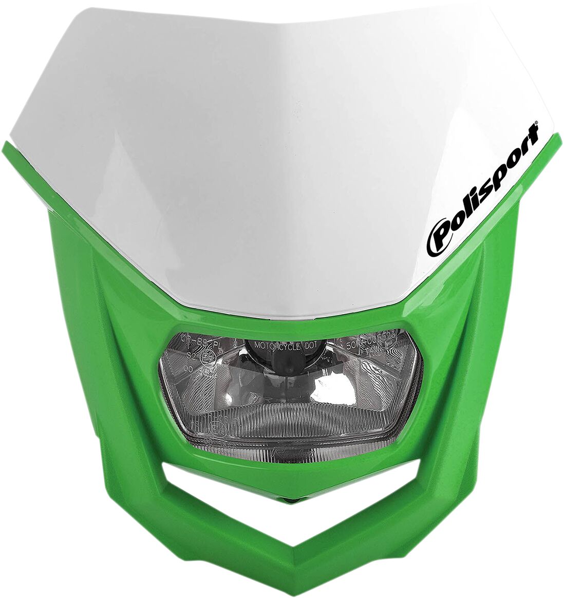 Hovedlys, Halo Halogen Headlight Approved 12V/35/5W Green — Polisport 20011309