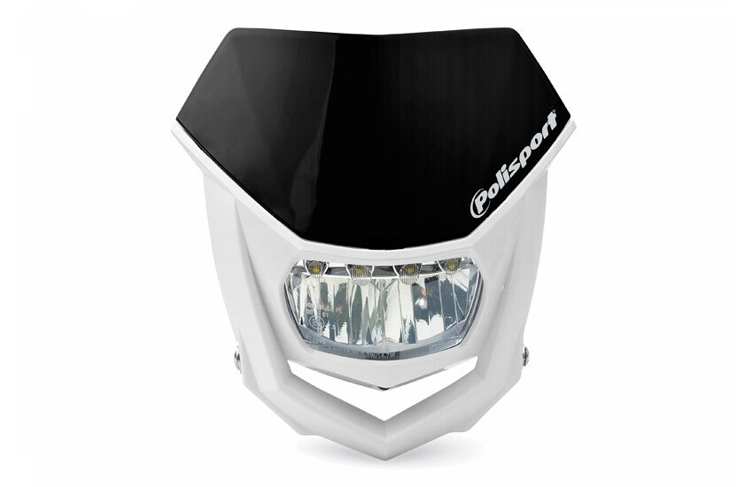 Hovedlys, Halo LED Headlight ECE Approved BLACK/WHITE — Polisport 20011468
