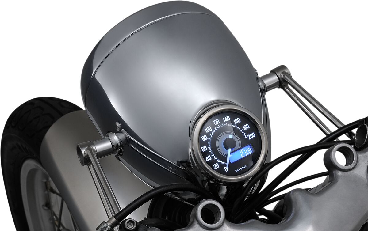 Hovedlys, Headlight Vintage Chrome — Daytona 86904