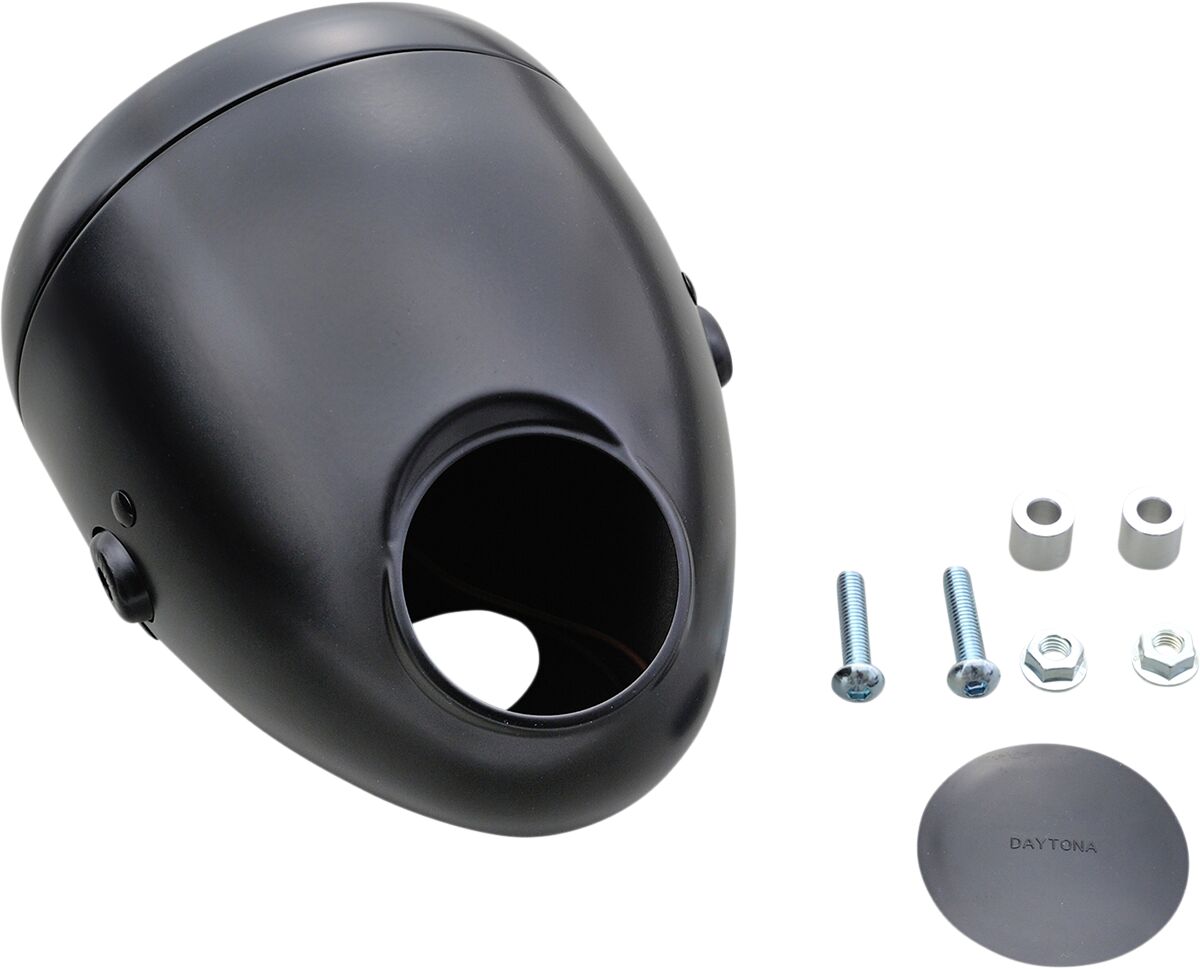 Hovedlys, Headlight Vintage Black+Black — Daytona 87357