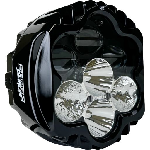 Hovedlys, Headlight Shark Demon Single Uni ECE — Custom Dynamics SD2-HL-W-ECE