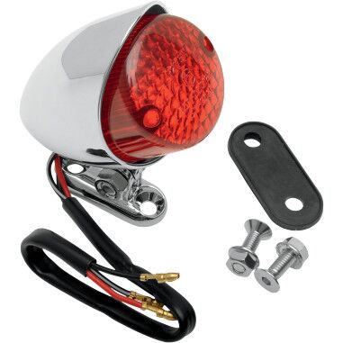 Baklys, Chrome Universal Bobber Taillight — Drag Specialties 12-6015E