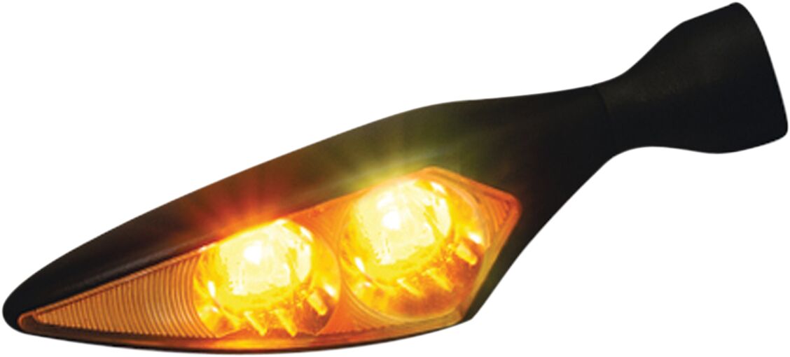 Blinklys, Micro Rhombus Extreme LED Turn Signal FR/RL Black — Kellermann 166.250