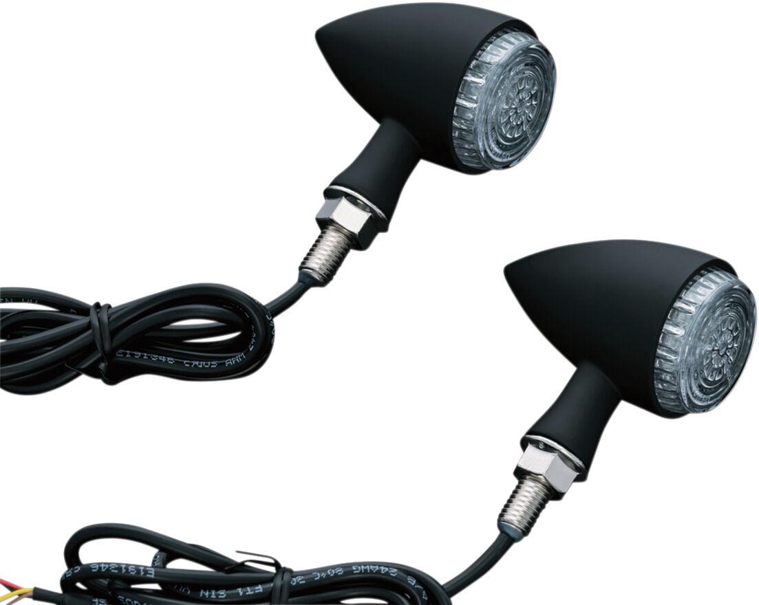 Blinklys, Torpedo Lights Run-Turn-Brake Matte Black — Kuryakyn KUR2509