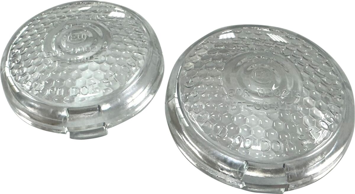 Blinklys, Lens Clear Honeycomb — Drag Specialties 20-6578-CLE
