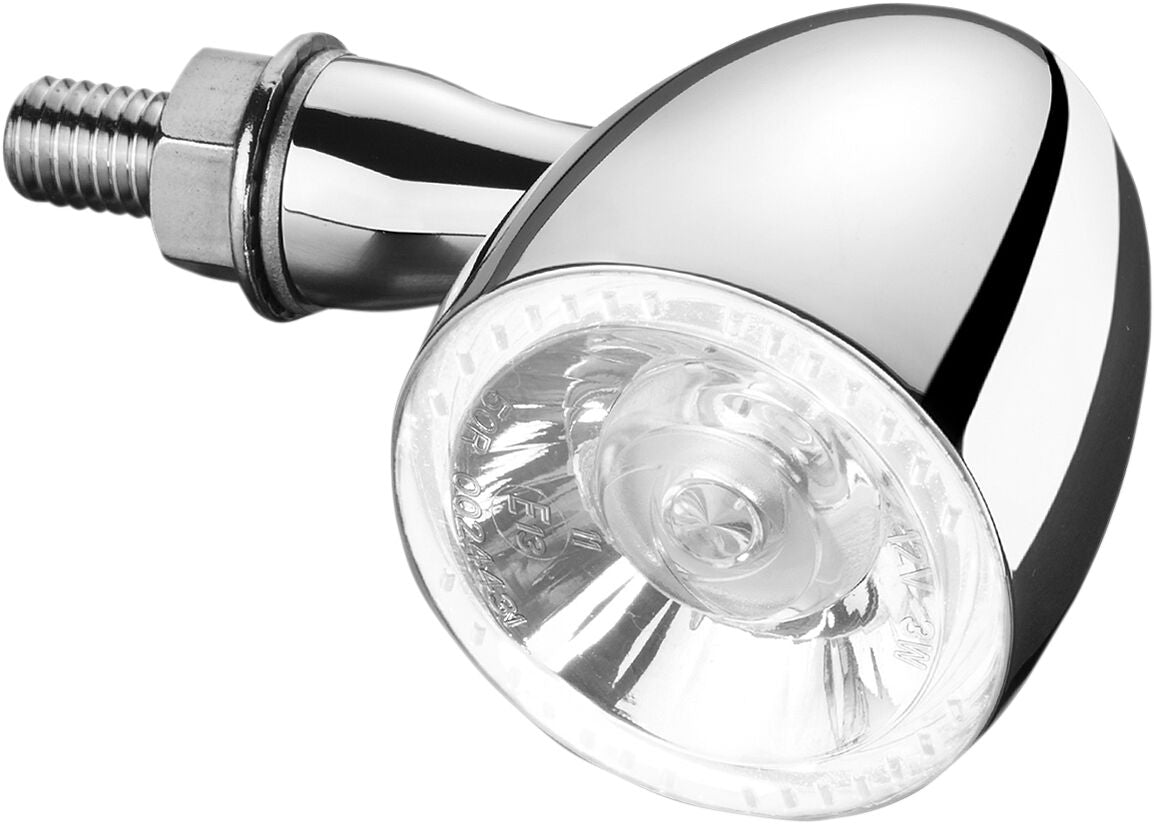 Blinklys, Bullet 1000 PL White LED TURN/POSITION Light Chrome — Kellermann 183.100