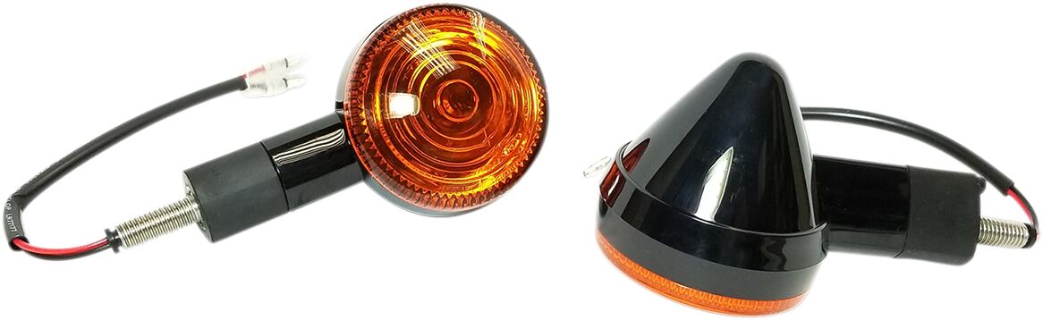 Blinklys, Turn Signal DOT E AMB/BLK — K&S Technologies 25-9563