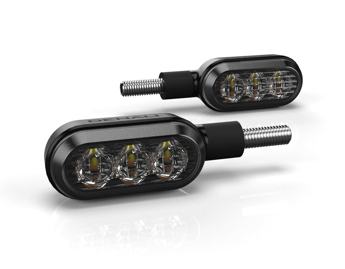 Blinklys, T3 Switchback M8 LED Turn Signals - Front — Denali DNL.T3.10000