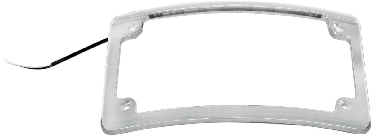 Skiltholder og skiltlys, Radius License Plate Frame LED Illuminated — Custom Dynamics LPF-RAD-C-LP