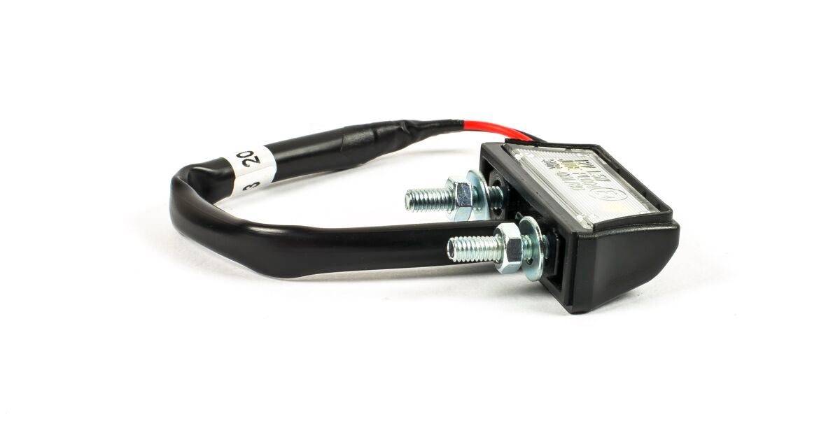 Skiltholder og skiltlys, LED License Plate Light / Clear Lens / Black — Parts Europe 0120423
