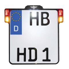 Skiltholder og skiltlys, LIC.PLT.3IN1 W/TL BK DE — Heinz Bikes HBKZ2.0-MB-3TS-DE