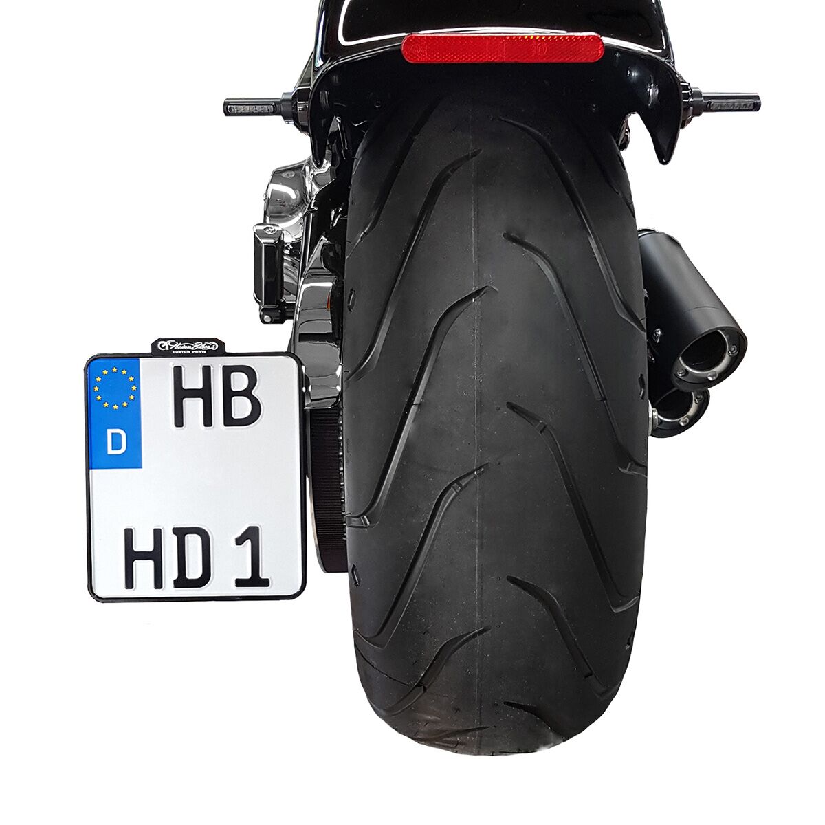 Skiltholder og skiltlys til Harley-Davidson — Heinz Bikes HBSKZ-FL-DE-C