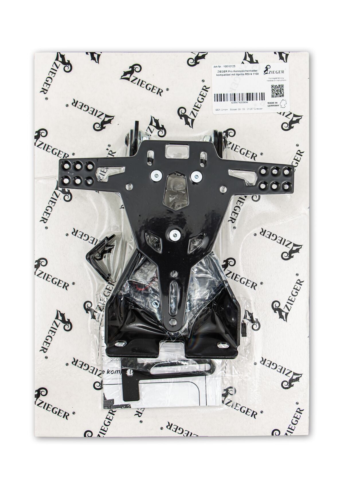 Skiltholder og skiltlys til Aprilia RSV4 1100 ABS — Zieger 20302341