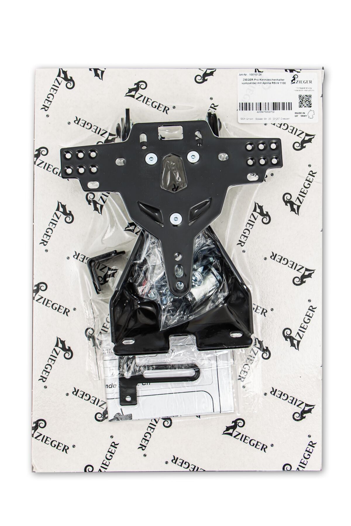 Skiltholder og skiltlys til Aprilia RSV4 1100 ABS — Zieger 20302342