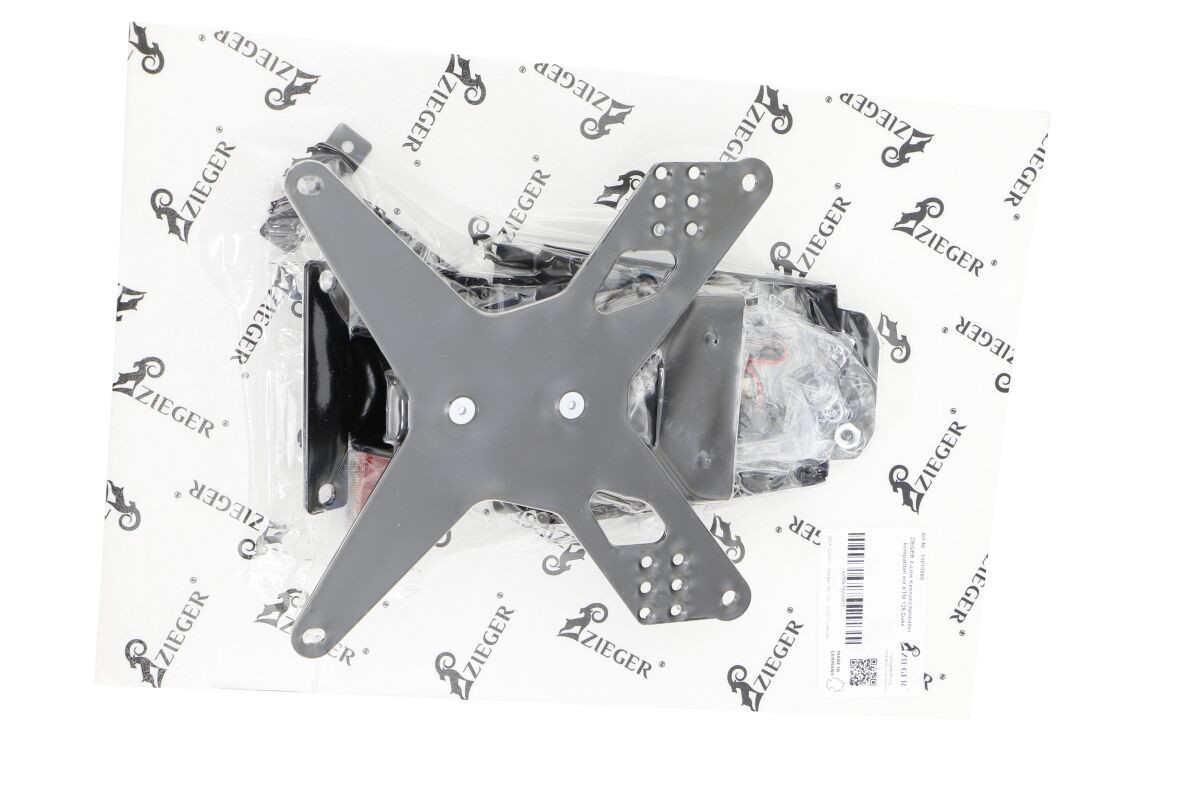 Skiltholder og skiltlys, License Plate Holder Pro Type E Ktm 390 Duke — Zieger 20302385