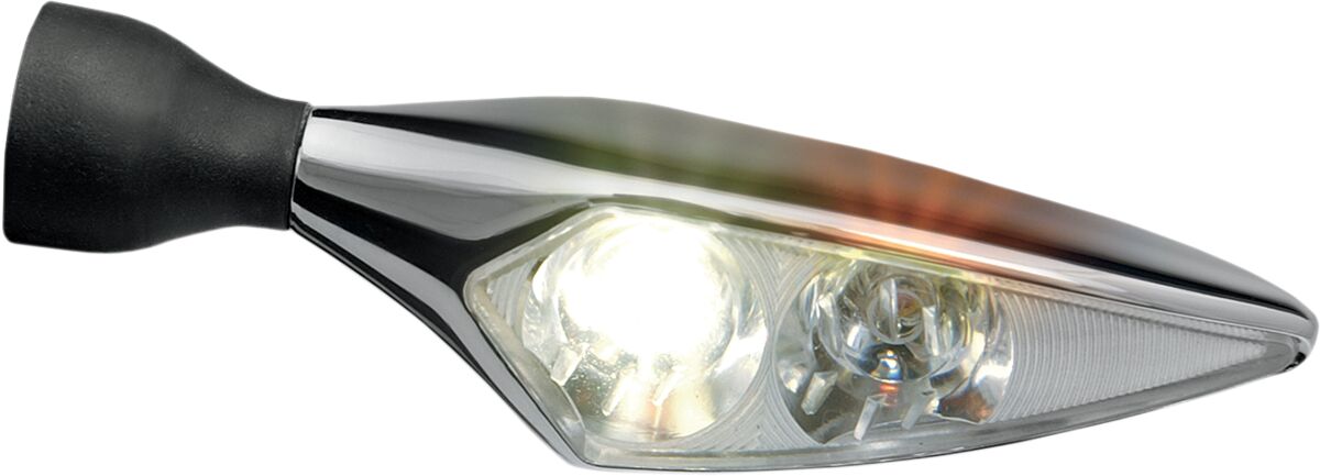 Ekstralys, Micro Rhombus PL LED TURN/POSITION Light Front-Left Chrome — Kellermann 147.100