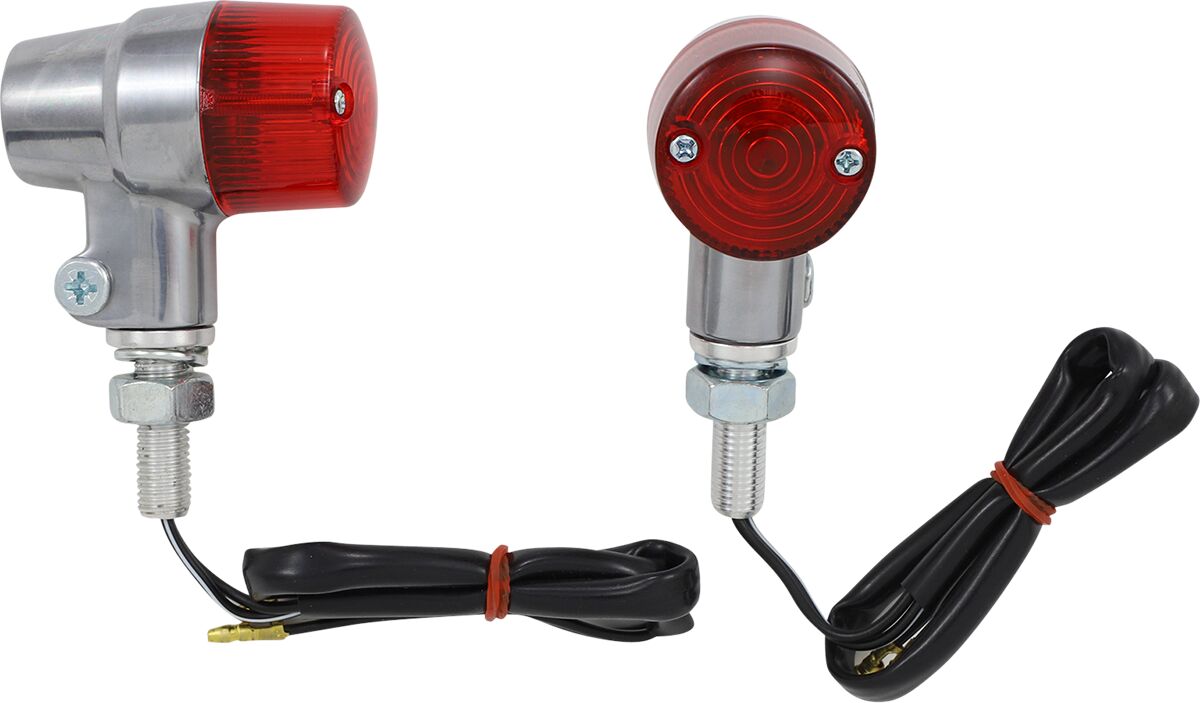Ekstralys, Marker Light Round #3 Aluminum Polished Body Red Lens — K&S Technologies 25-8620