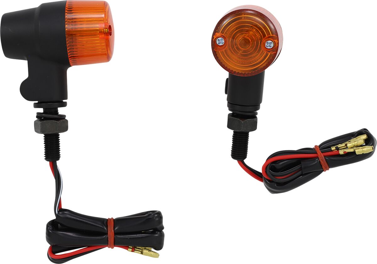 Ekstralys, Marker Light Round #3 Aluminum Black Body Amber Lens — K&S Technologies 25-8633