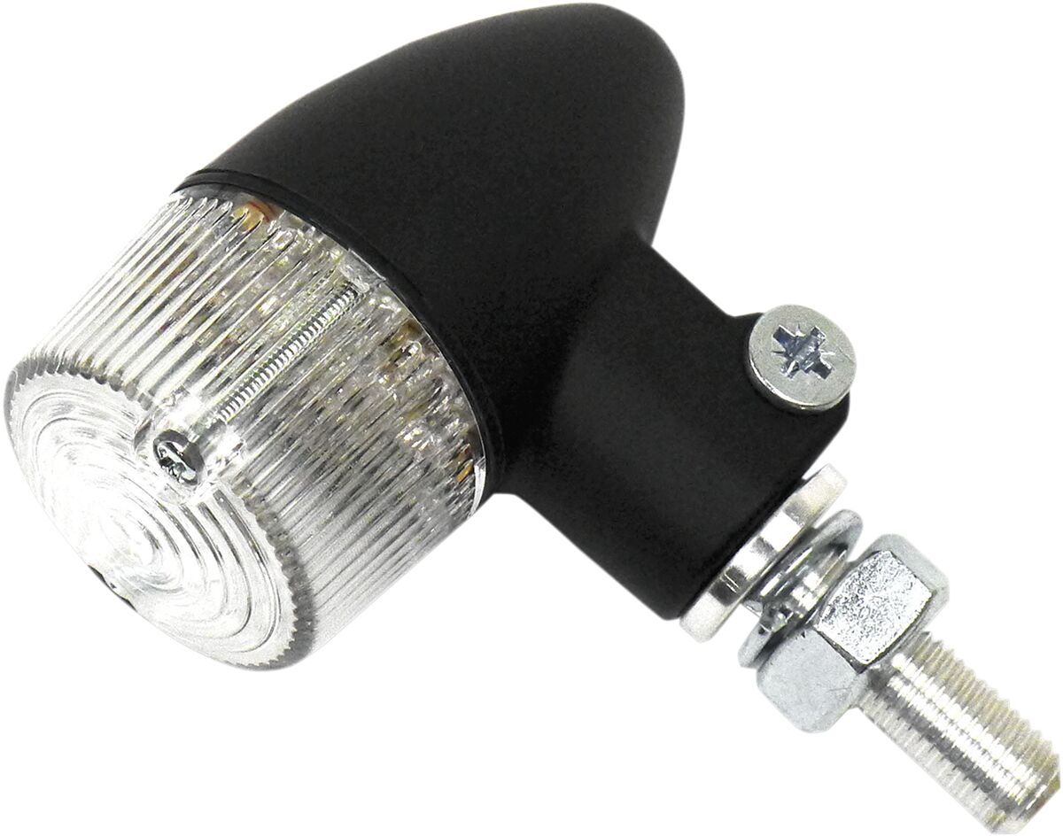 Ekstralys, Marker LED Light Aluminum 2 Wire Round #2 Black Body Clear Lens — K&S Technologies 26-8331BK