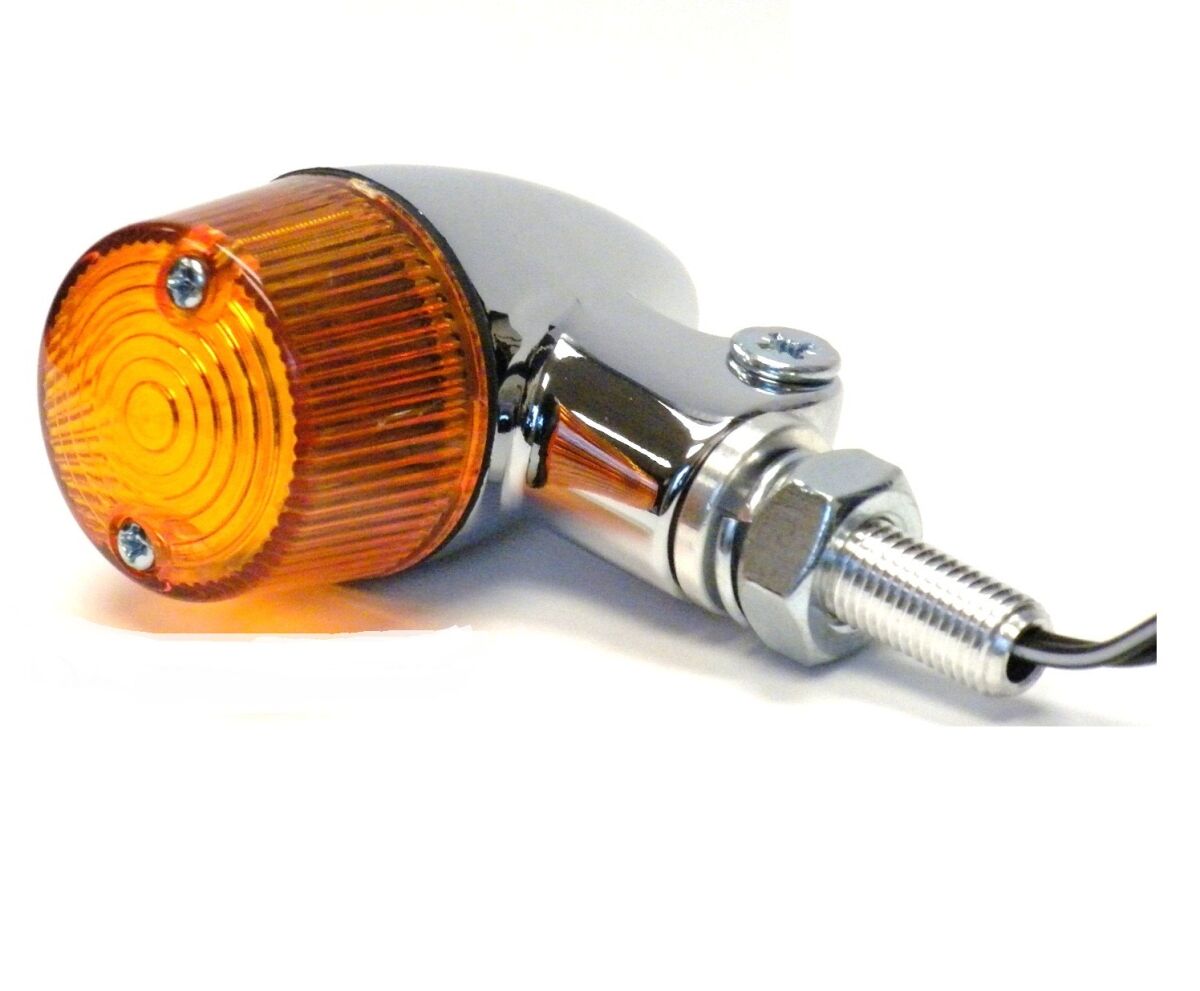 Ekstralys, Marker Light E-Mark Aluminum Round Chrome Body Amber Lens — K&S Technologies 27-8330CM
