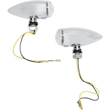 Ekstralys, Chrome Smooth Bullet LED Clear Marker Light — Drag Specialties 20-6589SCLEDE