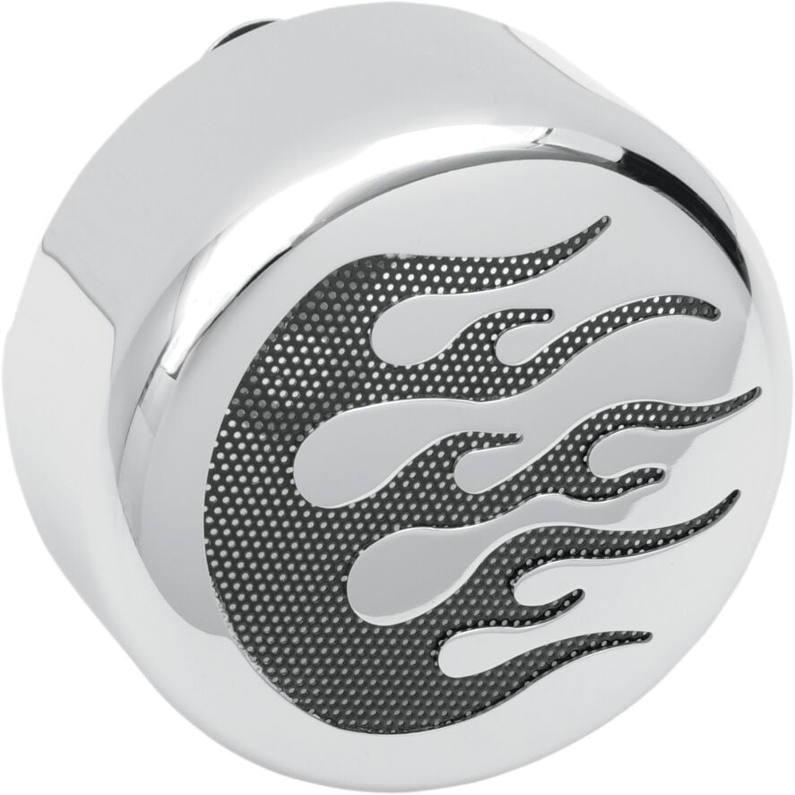 Horn, Cover Horn CHR/BLK Flame — Drag Specialties 76636F