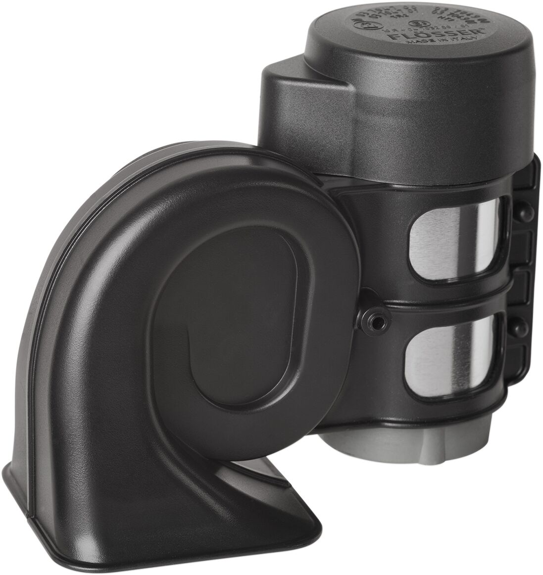 Horn, Air Horn With Low Ton 300HZ 12V Black — Flosser 21070242