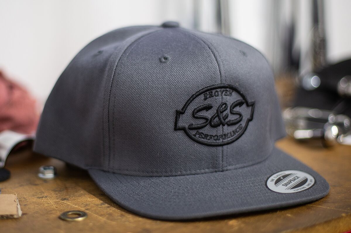 Capser og luer, Hat S&S Snapback Grey — S&S Cycle 510-0627