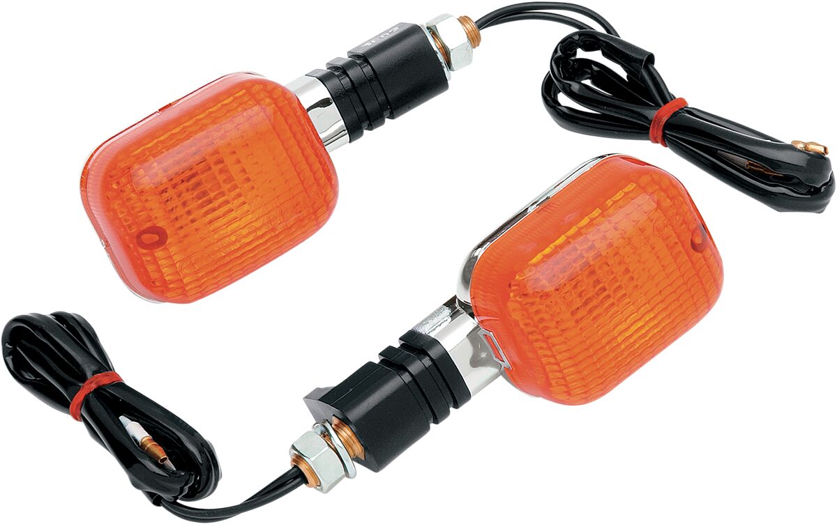Blinklys, Turn Signal DOT Chrome Body Amber Lens — K&S Technologies 25-7002