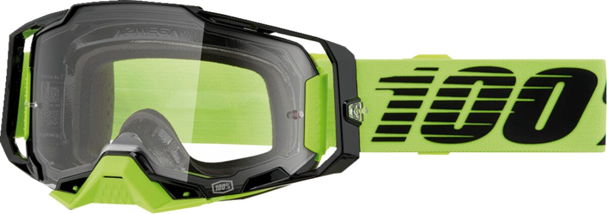 Briller goggles, Goggle Armega Neon YL Clr — 100% 50004-00032