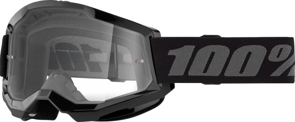 Briller goggles, Gog Strata 2 JR Black Clr — 100% 50031-00007