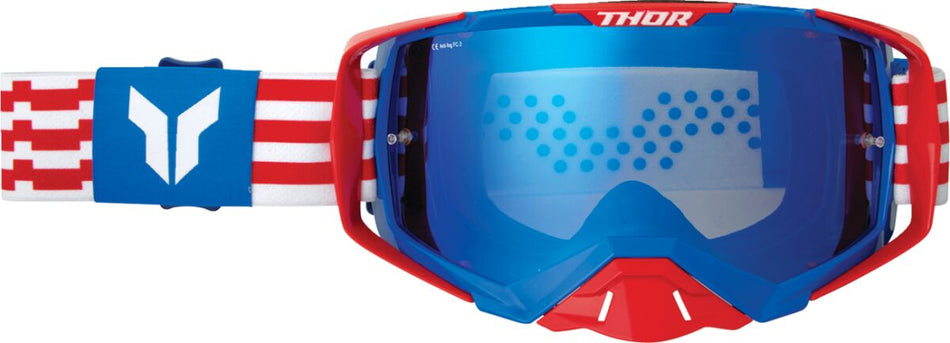 Briller goggles, Google Activate Patriot RD/WH/ — Thor 2601-3700