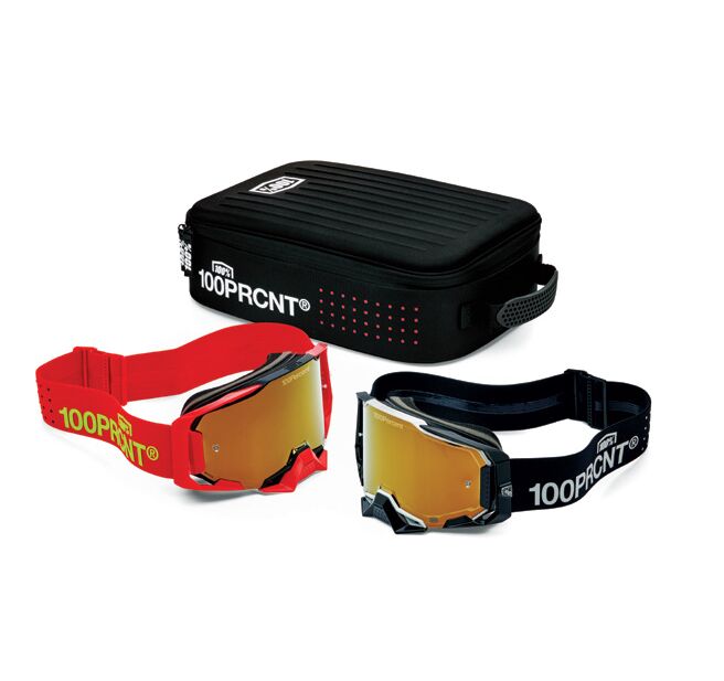 Briller goggles, Dual Armega Racer Pro Pack BK/ — 100% 50072-10001