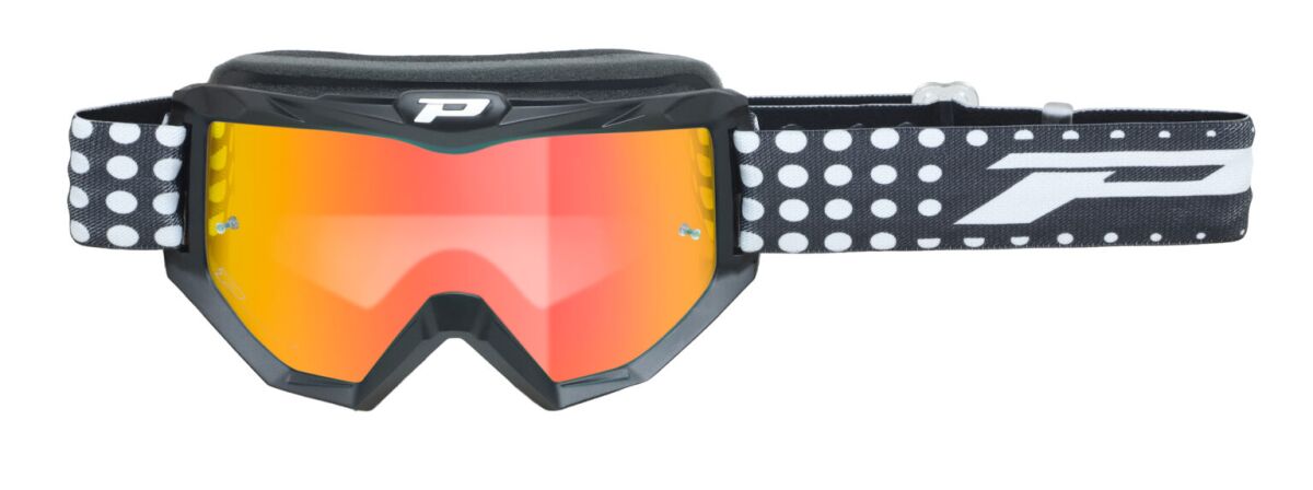 Briller goggles, Goggles 3201 Atzaki Black MATT/ Mirror Red — Pro Grip PZ3201FL-185