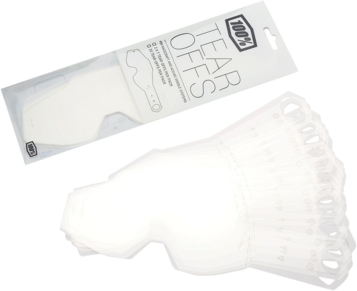 Goggles linser og deler, Tear Offs Standard RC1/AC1/ST1 — 100% 59011-00001