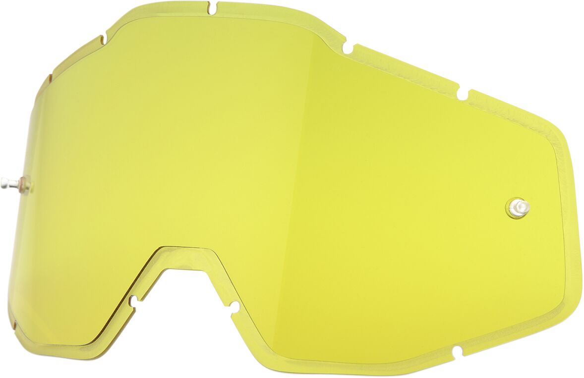 Goggles linser og deler, HD Yellow Anti-Fog Injected Replacement Lens For 100% Goggles — 100% 51004-014-02