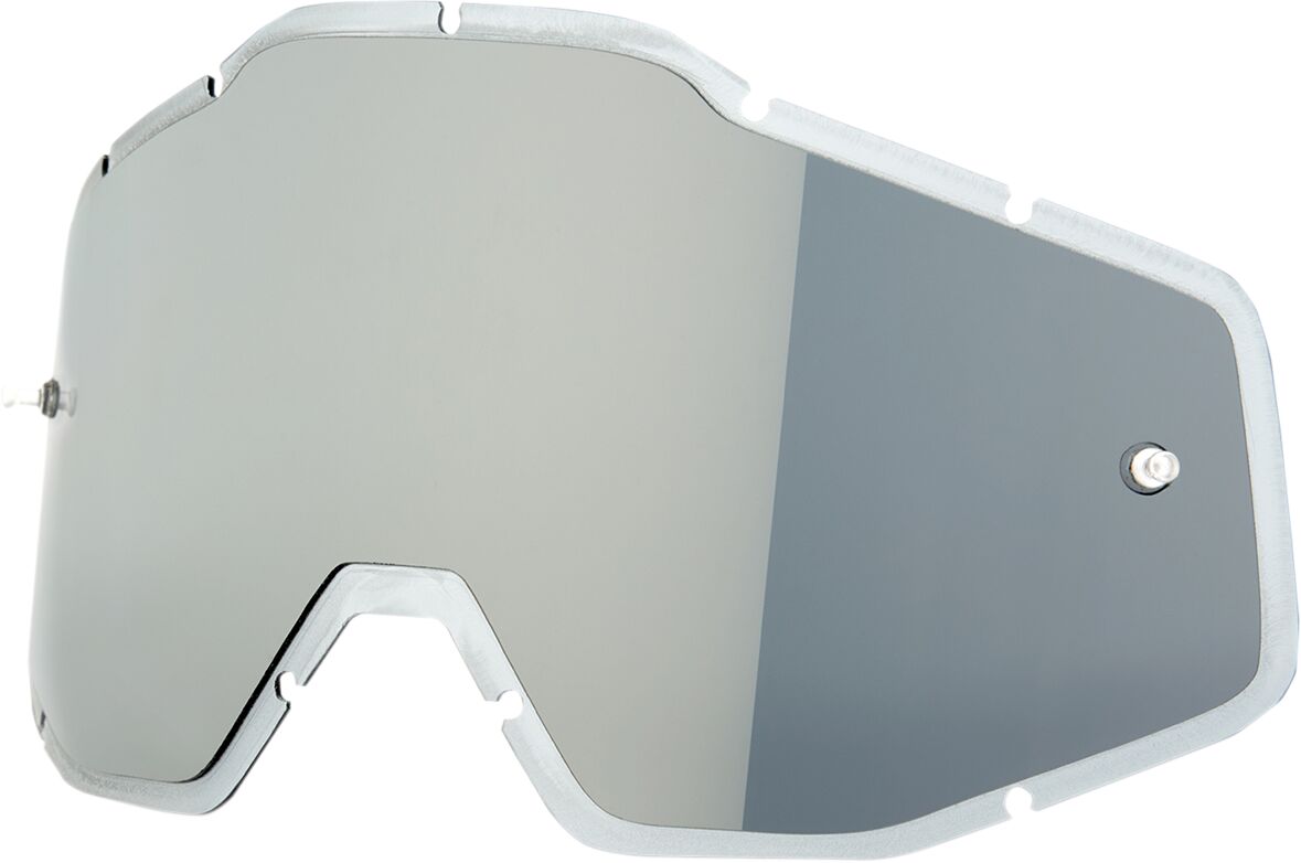 Goggles linser og deler, Mirror Silver FLASH/SMOKE Anti-Fog Injected Replacement Lens For 100% Goggles — 100% 51004-028-02