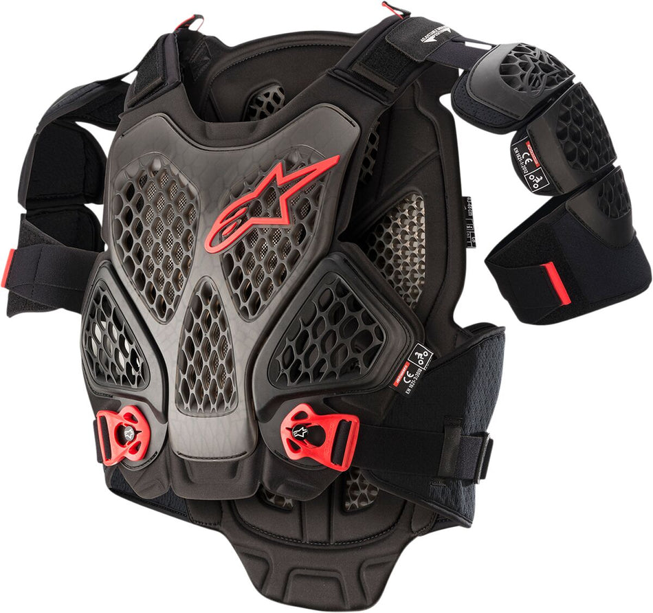 Brystbeskyttere, A-6 Chest Protector Black Gray Red — Alpinestars