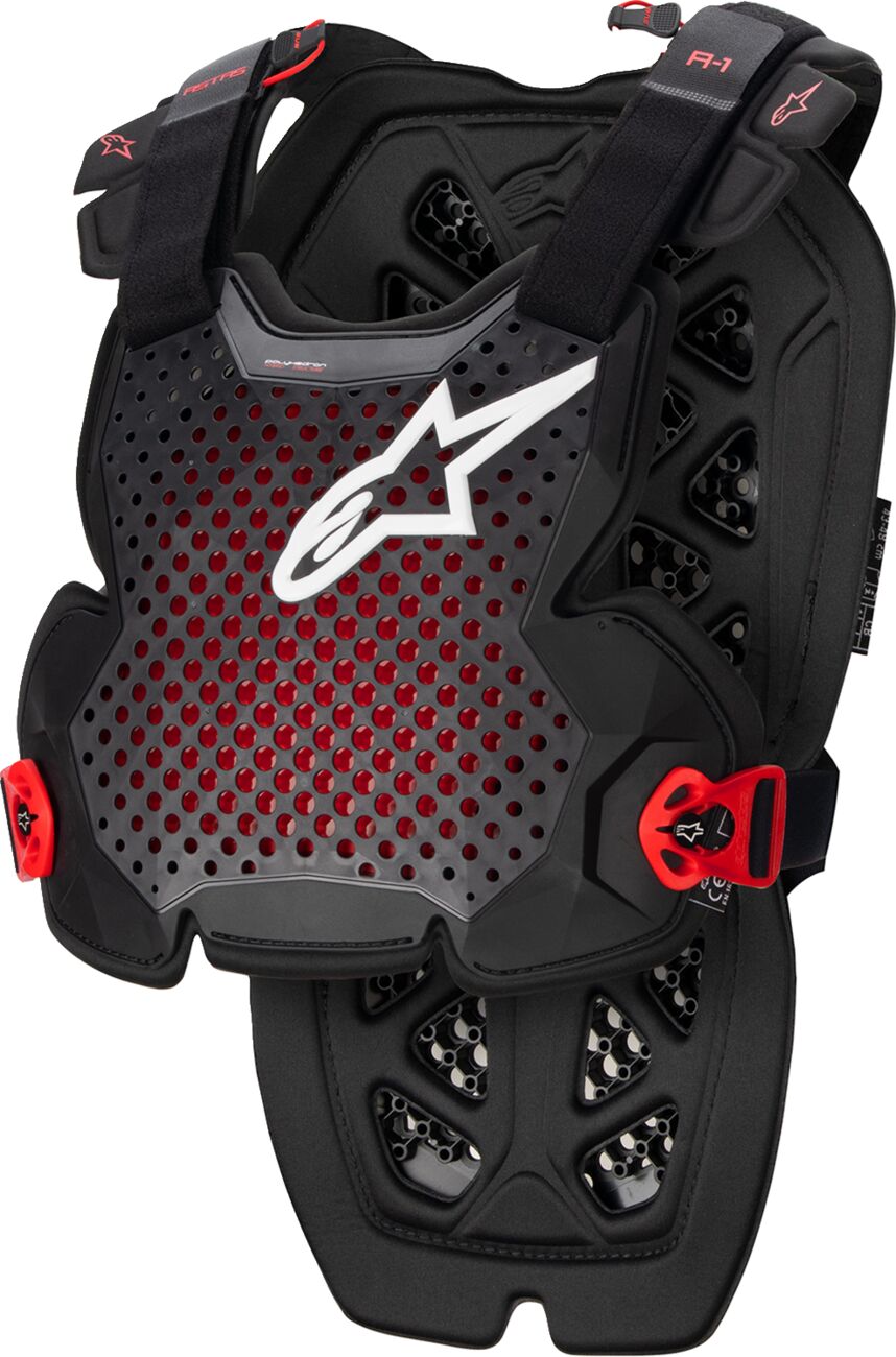 Brystbeskyttere, A-1 Pro Chest Guard Black Gray Red — Alpinestars