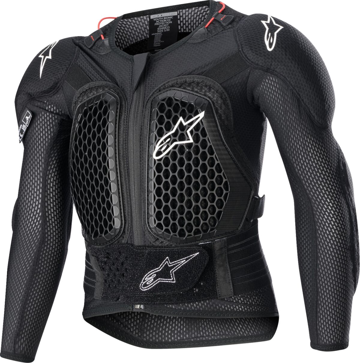 Brystbeskyttere, Youth Bionic Action v2 Protection Jacket Black — Alpinestars