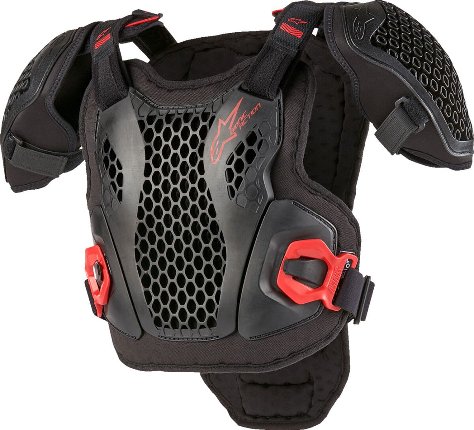 Brystbeskyttere, Youth Bionic Action Guard Black Red — Alpinestars