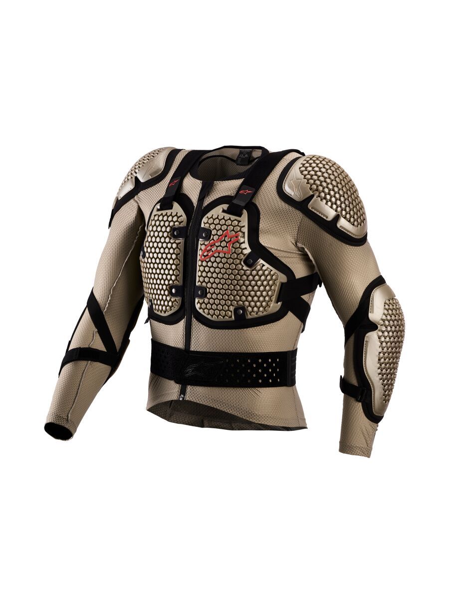 Brystbeskyttere, Bionic Action V3 Protection Jacket Aluminum Black Red Fluo — Alpinestars