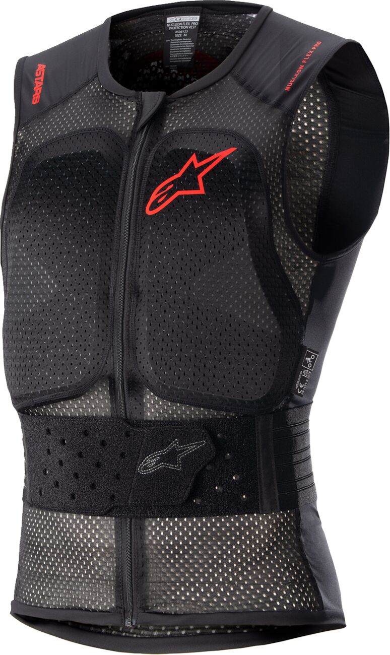 Brystbeskyttere, Nucleon Flex Pro Protection Vest Black Red — Alpinestars