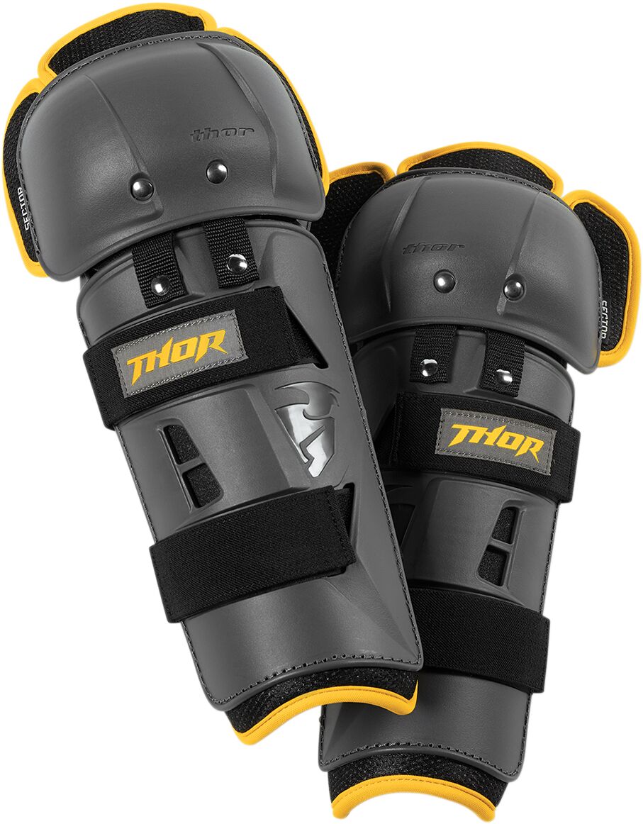 Knebeskyttere, Sector GP Knee Guards Black Gray Yellow — Thor
