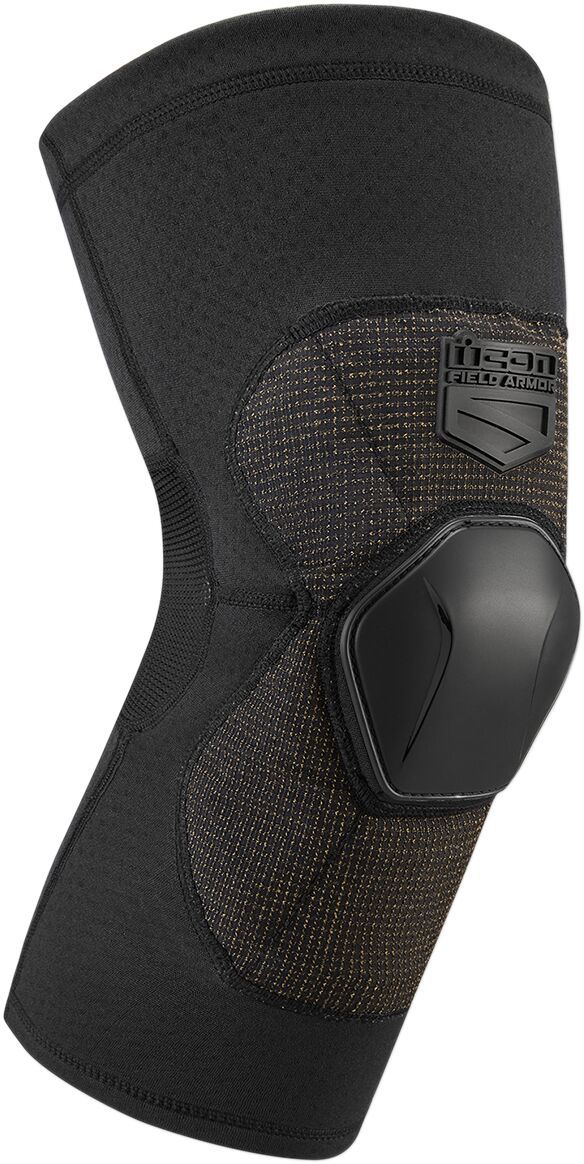 Knebeskyttere, Field Armor Compression Knee Guards Black — Icon