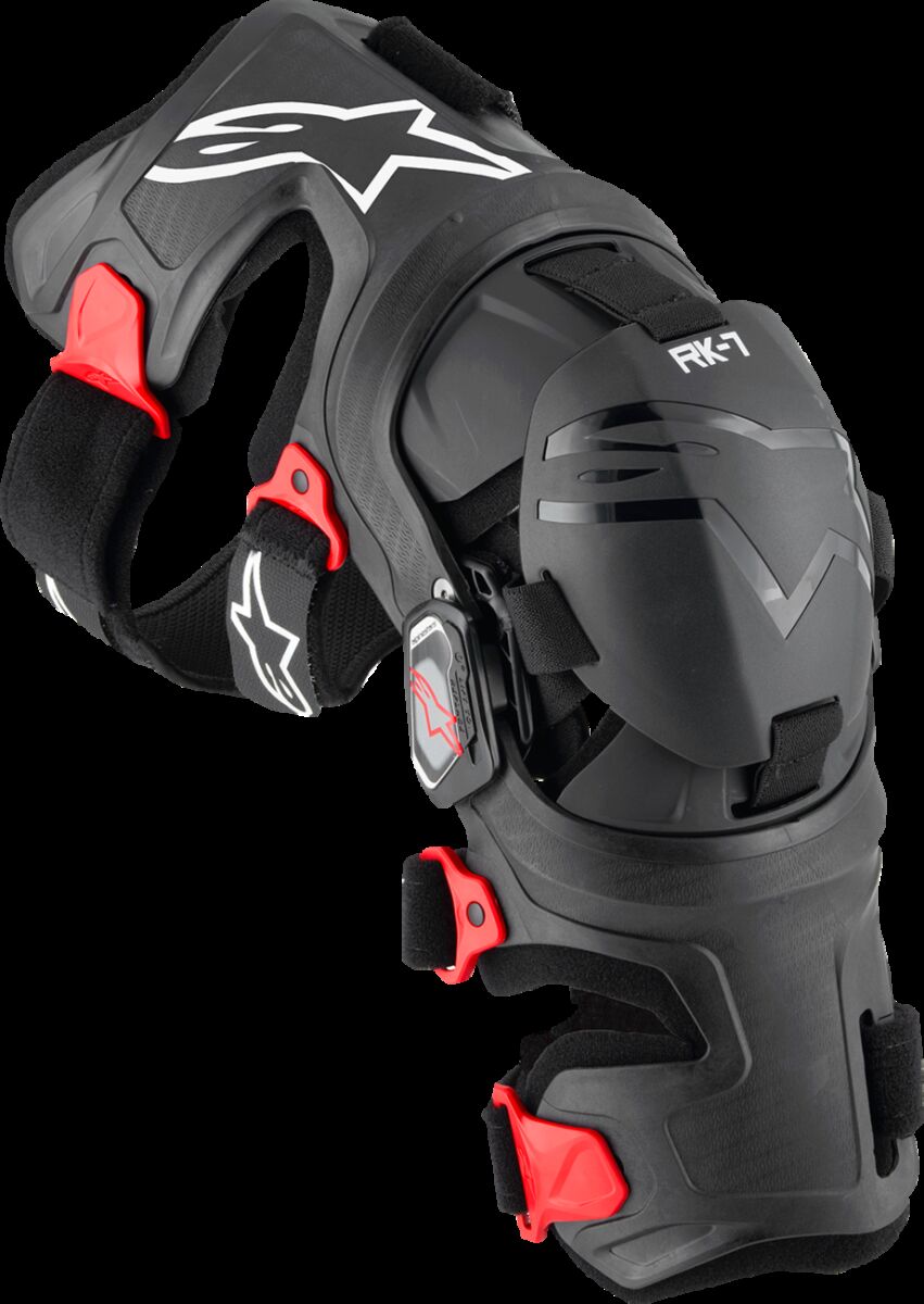 Knebeskyttere, RK-7 Plasma Knee Braces Black Red — Alpinestars
