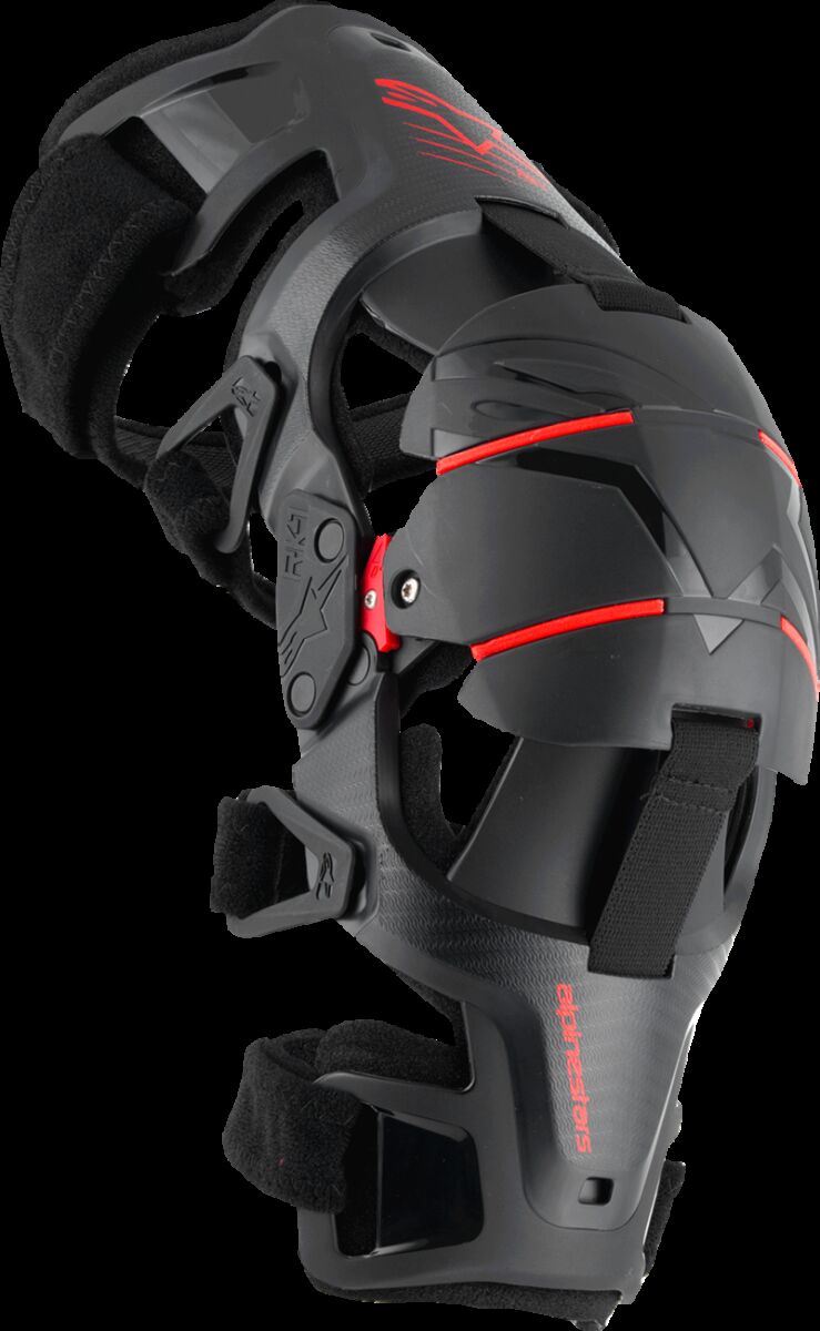 Knebeskyttere, RK-1 Plasma Knee Braces Black Red — Alpinestars