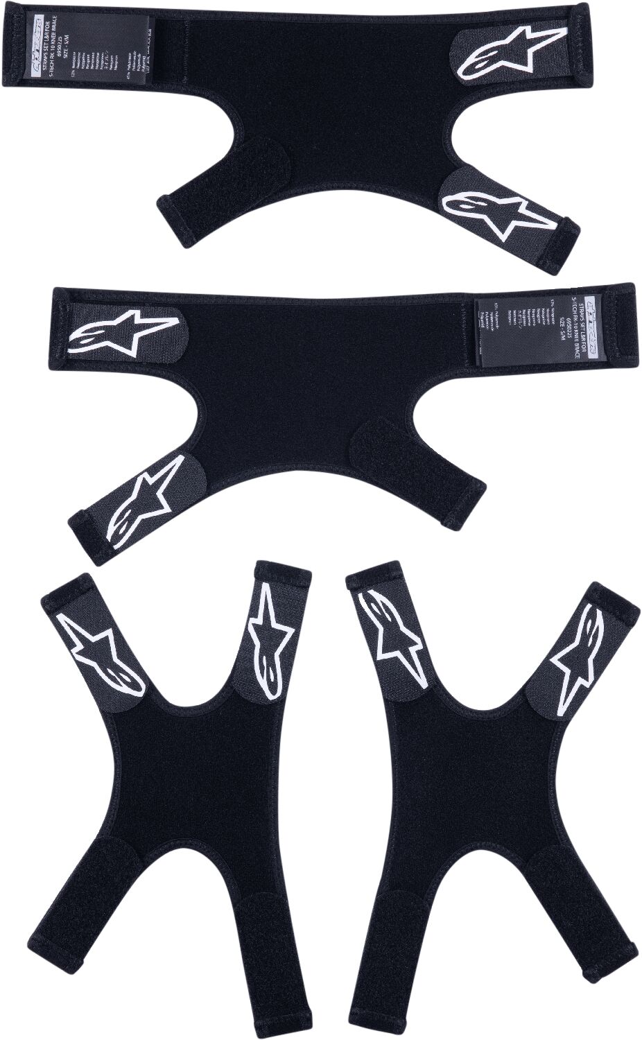 Knebeskyttere, RK-10 PLASMA X-STRAP Replacement Set Black — Alpinestars