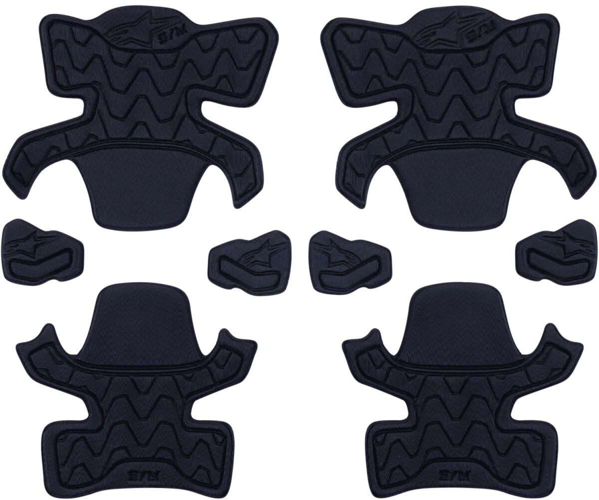 Knebeskyttere, RK-1 PLASMA Frame Padding Replacement Set Black — Alpinestars